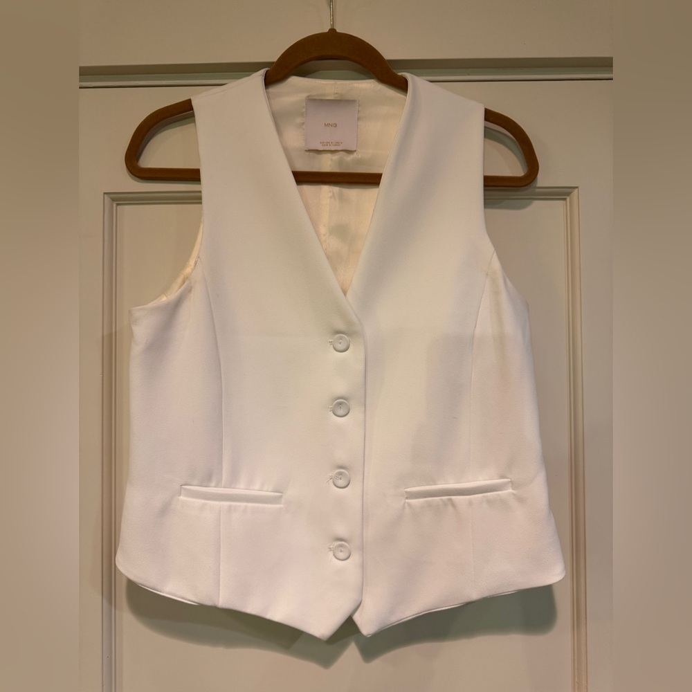 Mango Classic White Vest